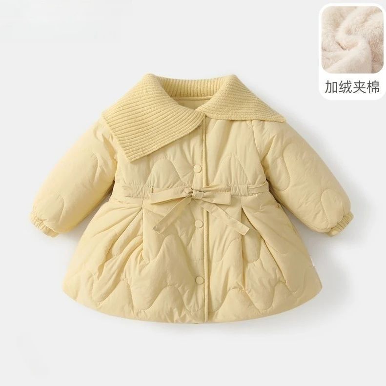 女童棉袄外套2025冬季新款女孩超洋气加绒保暖棉服加厚冬装棉衣