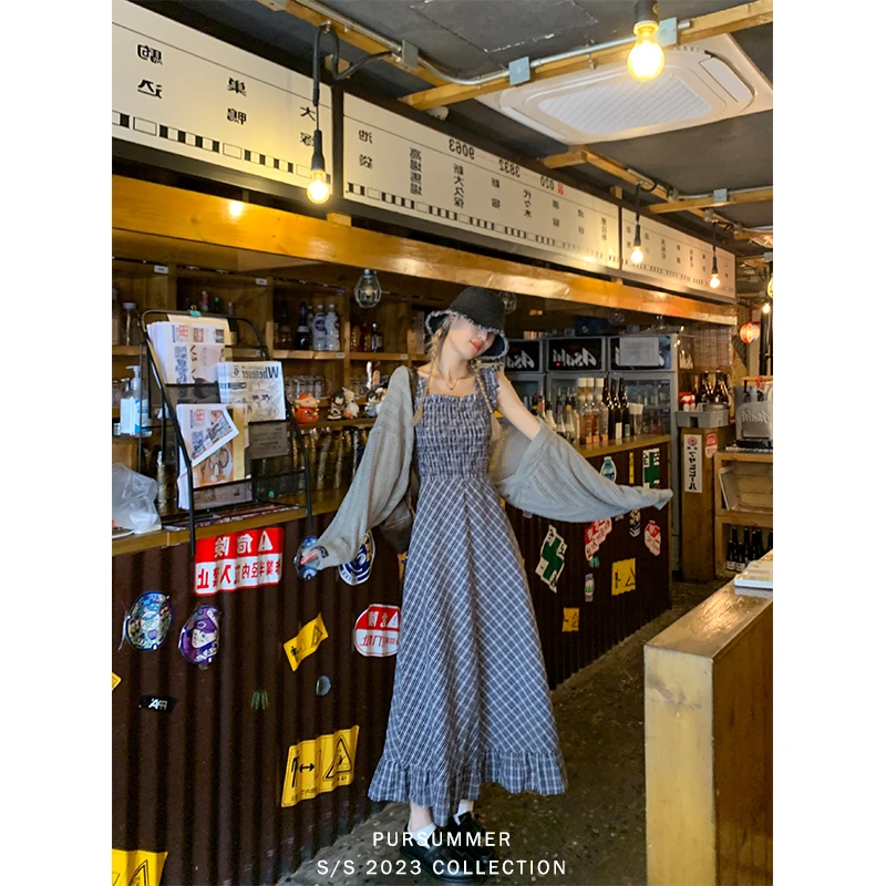 【清清！朴夏Pursummer】 好穿亚麻灰色针织提花开衫G05325PR32