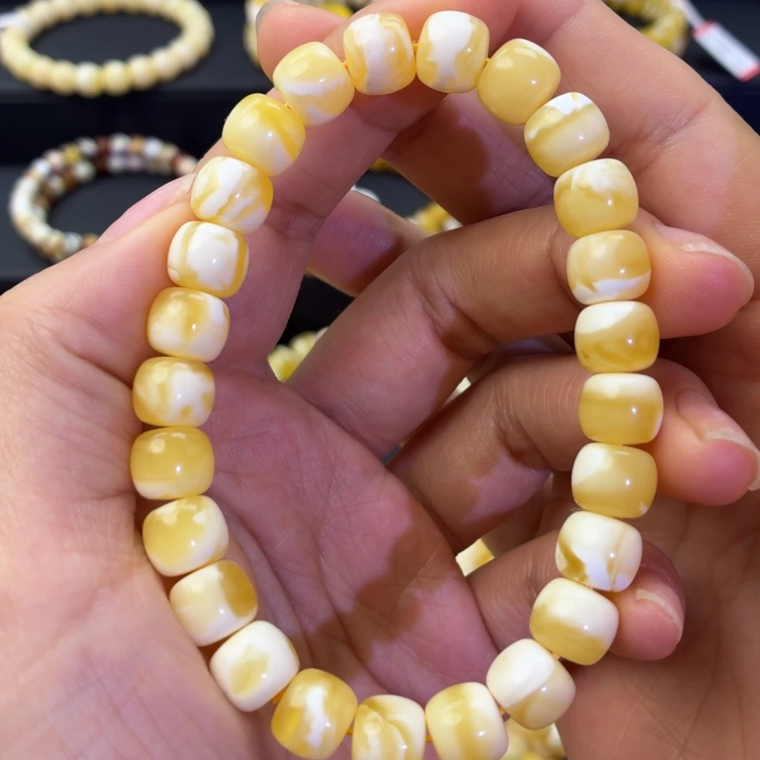 琥珀未镶嵌珠宝奇石金瓷白妖9.2