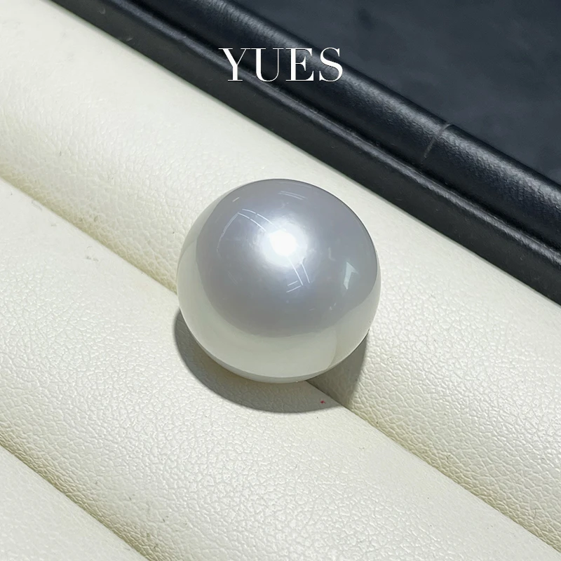 月色珠宝 16-17澳白珍珠裸珠单颗 海水南洋白珠吊坠戒指耳饰定制