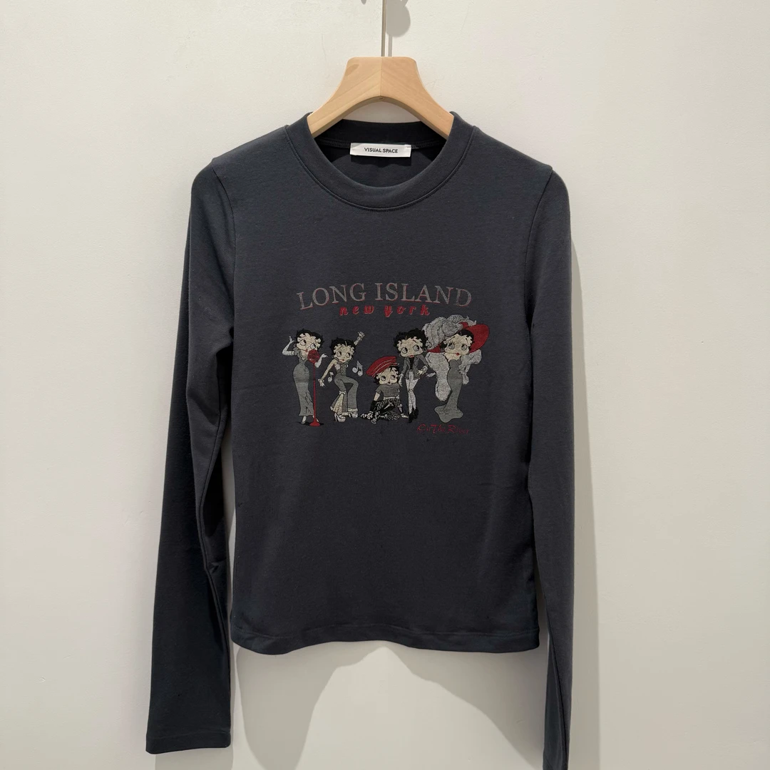 【慧姐韩国正品】25冬新款V贝蒂磨毛T恤17542808/N0退N0换