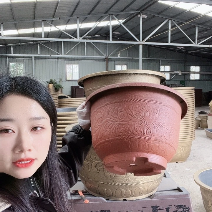 砖红色40盆4个有孔
