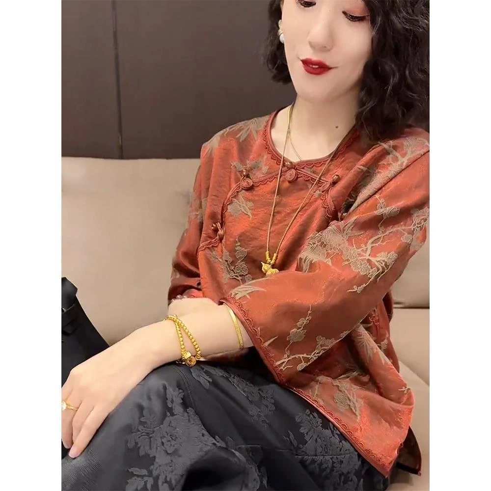 新中式女装国风上衣禅意气质独特高端精致唐装小衫女2025秋季新款