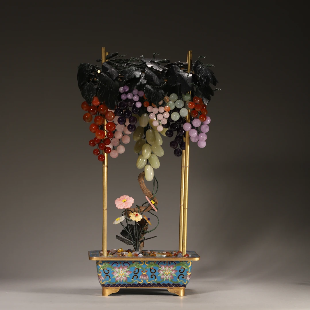 Lot18 创汇期 景泰蓝八宝盆景