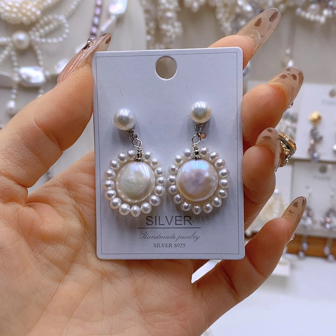 颈饰银S925镶嵌淡水珍珠