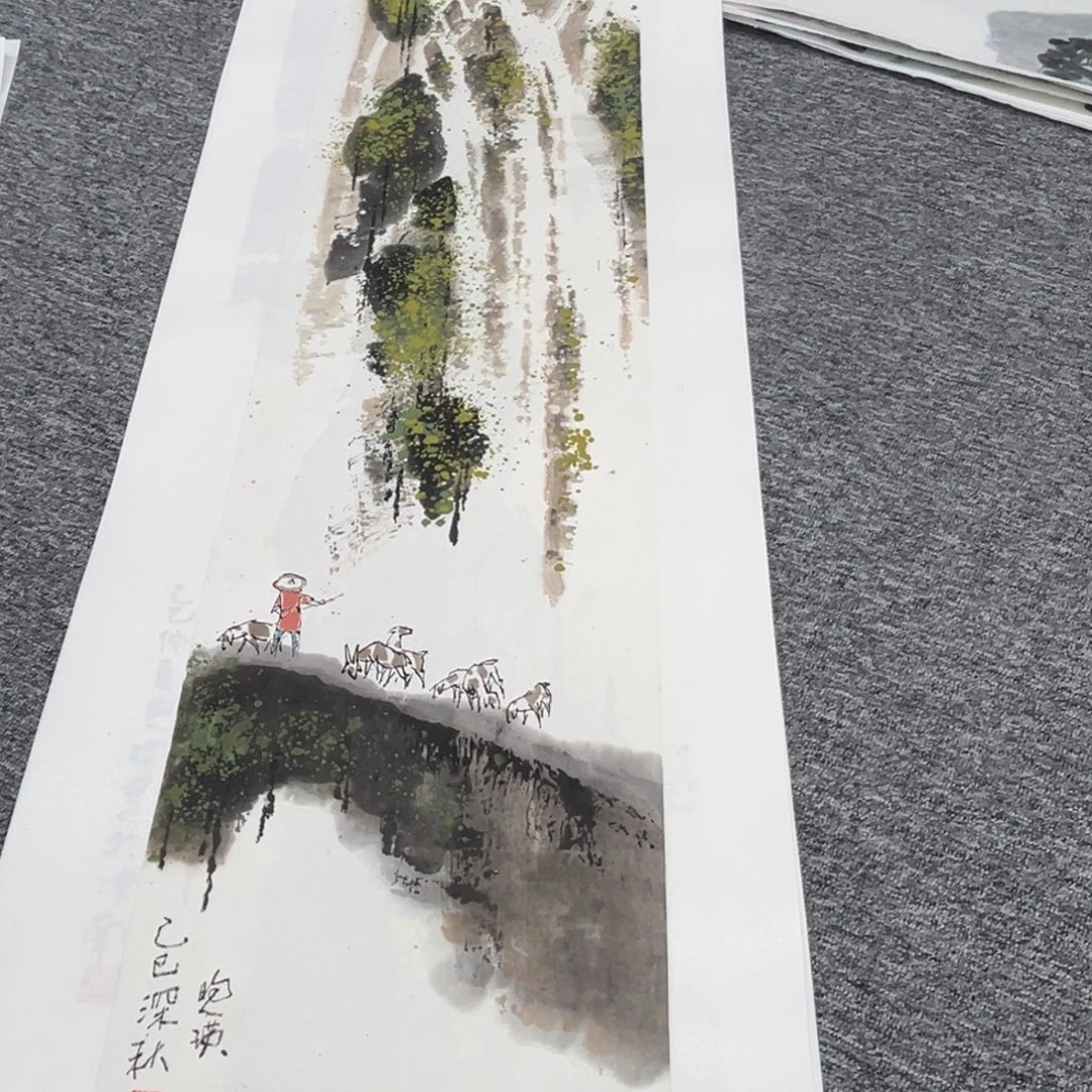 国画绘画作品多次