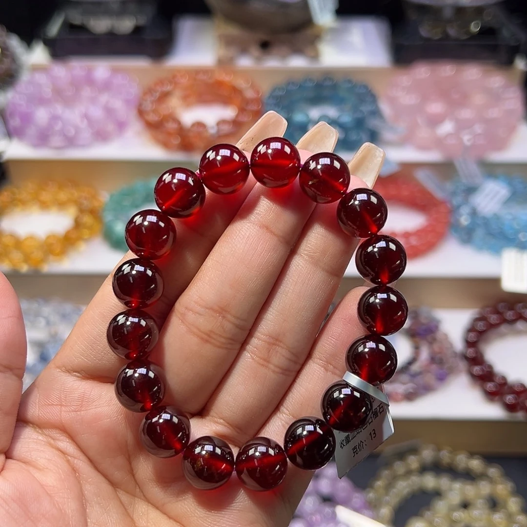 手串未镶嵌石榴石血破色石榴石11.6mm