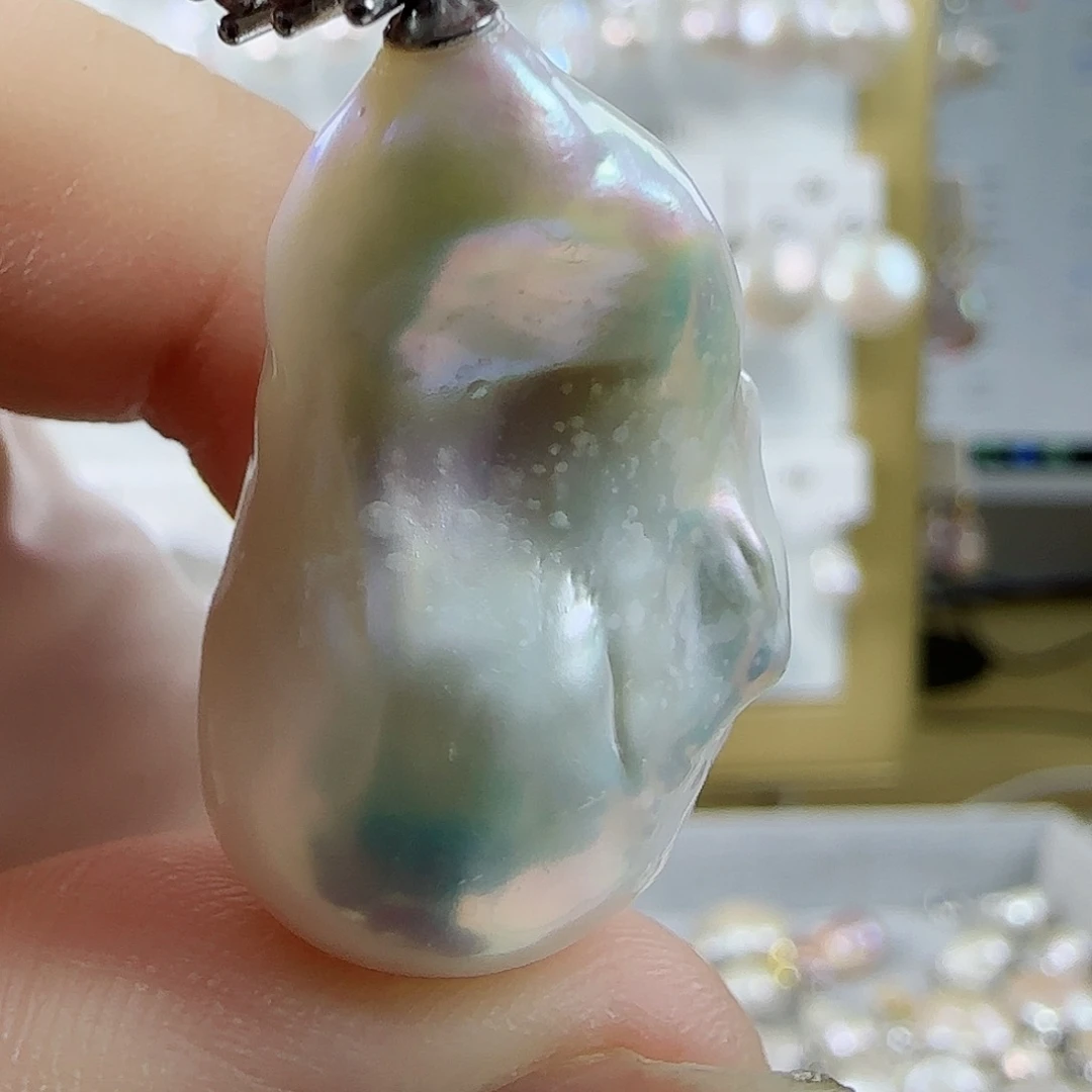 淡水珍珠吊坠（特价有瑕）银S925镶嵌