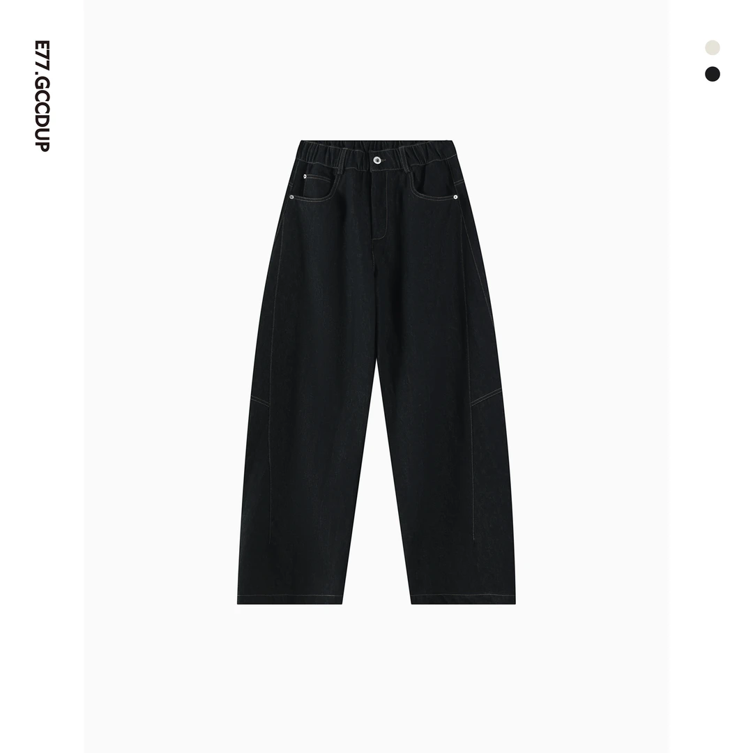 GCCDUPE77『尼姆』cleanfit天丝竹节棉直筒阔型休闲裤时尚牛仔裤