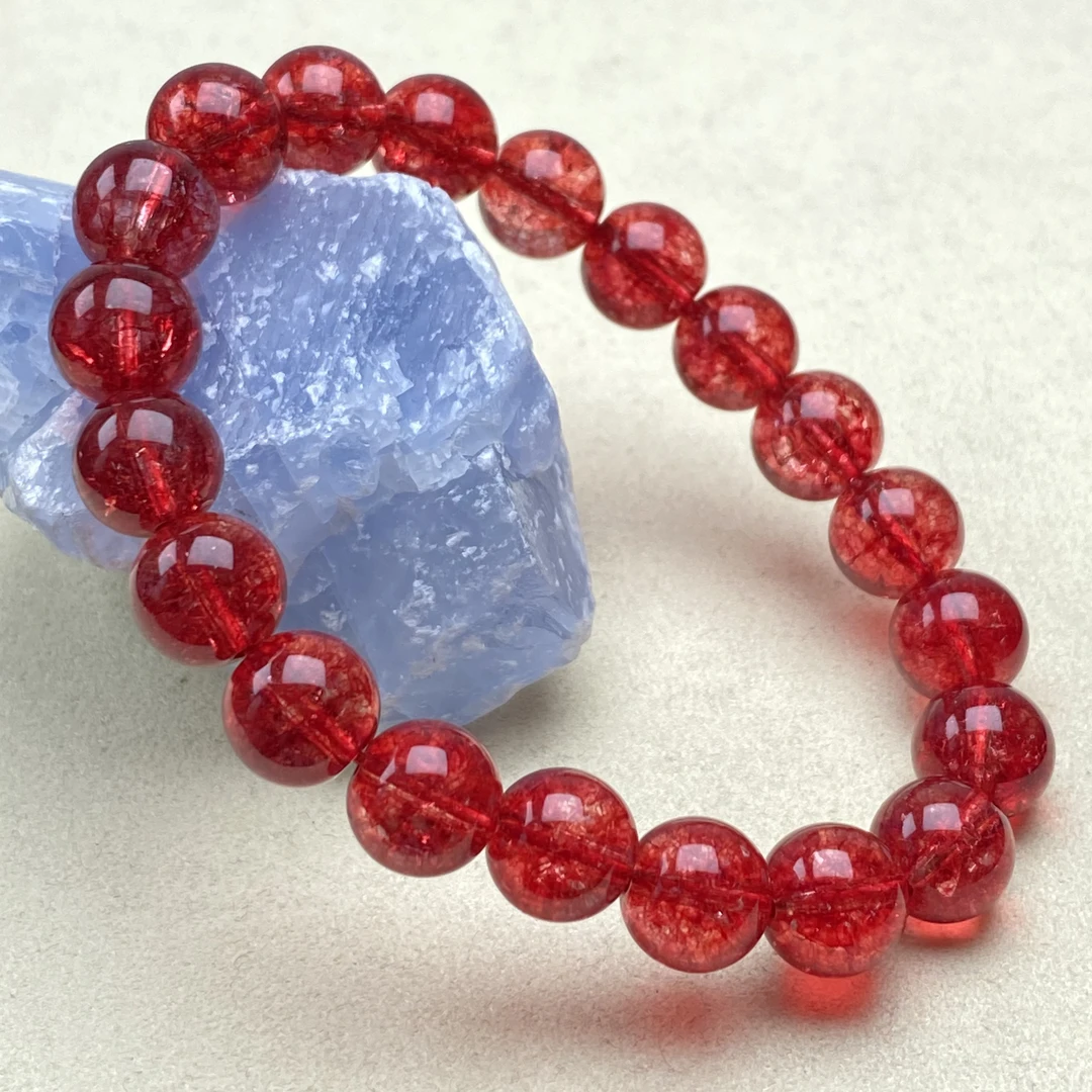 （少华精选店）红色手链10mm（多样性发其一件）SJ-059