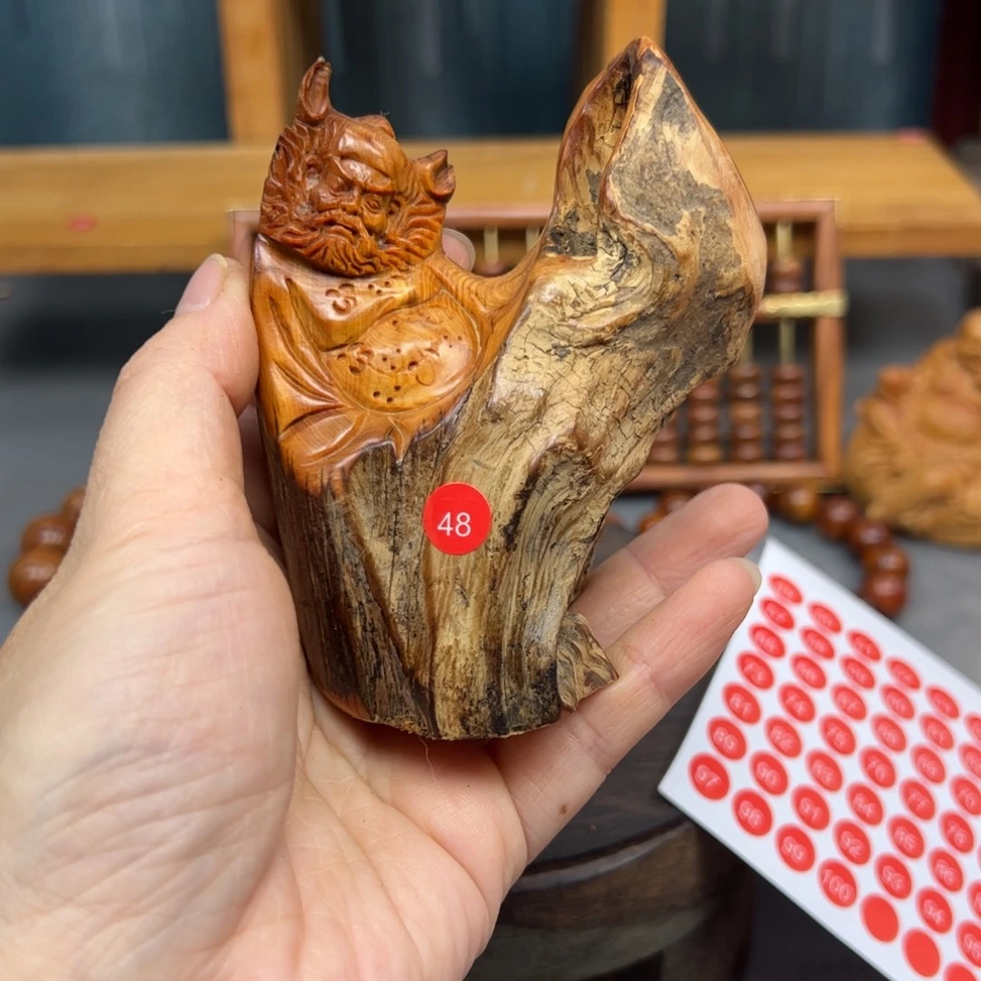 财***进木崖柏木摆件手把件，
