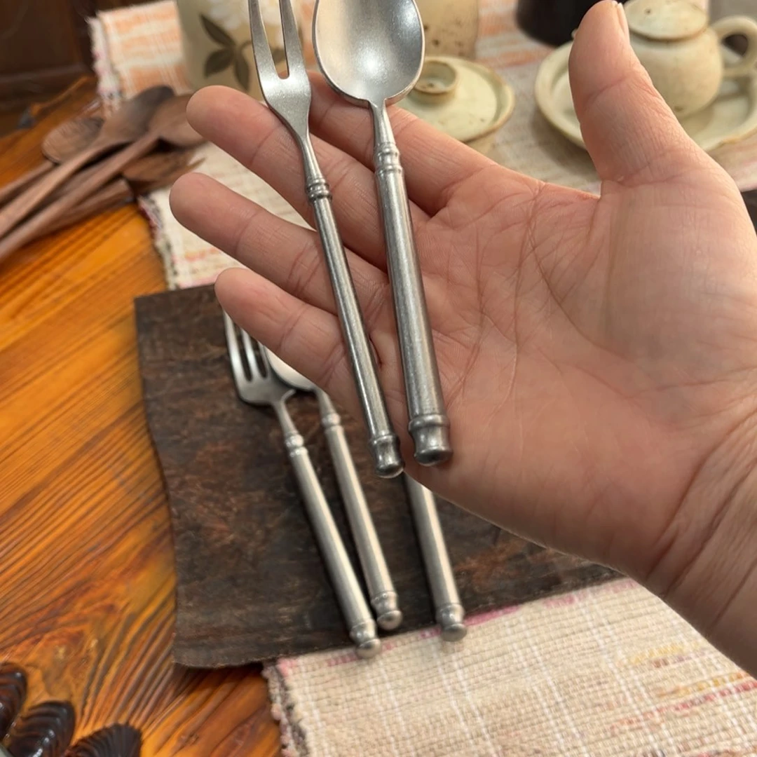 陶304甜品勺子叉子