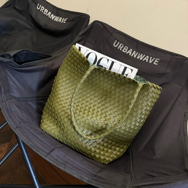 2025新小众高级单肩包手工编织托特包大容量通勤子母包腋下包2602