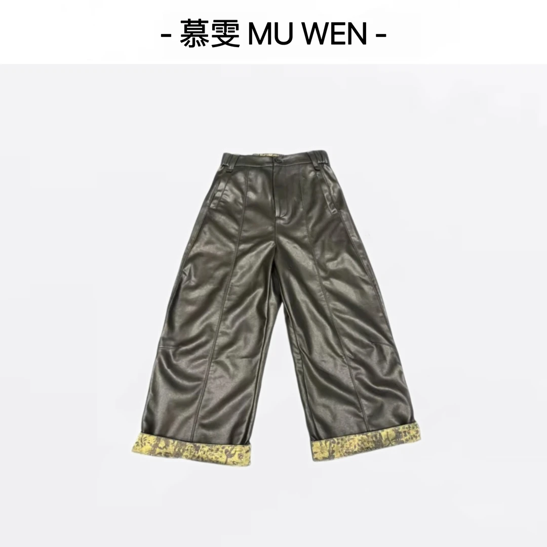 【影皮裤】新中式早秋国风百搭气质皮裤251466368