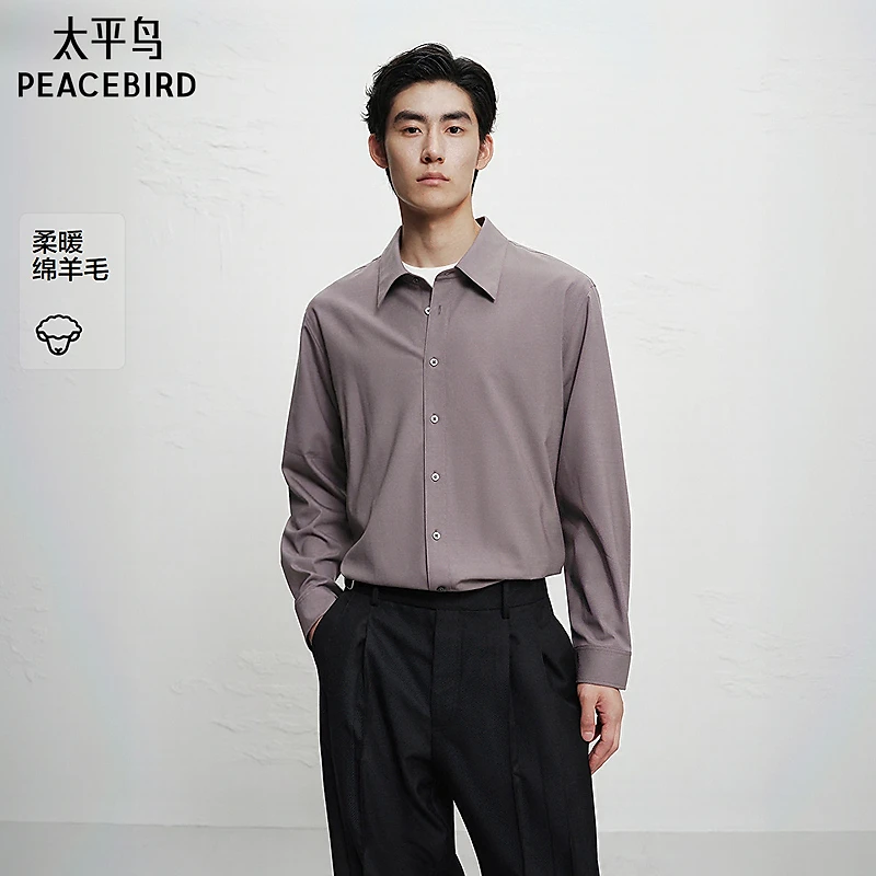 【商场同款】太平鸟男装25冬新款轻奢高级感正式衬衫B1CAF4B01