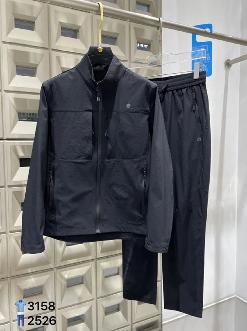 春夏新款男士梭织轻薄立领夹克日常休闲运动跑步弹力透气套装