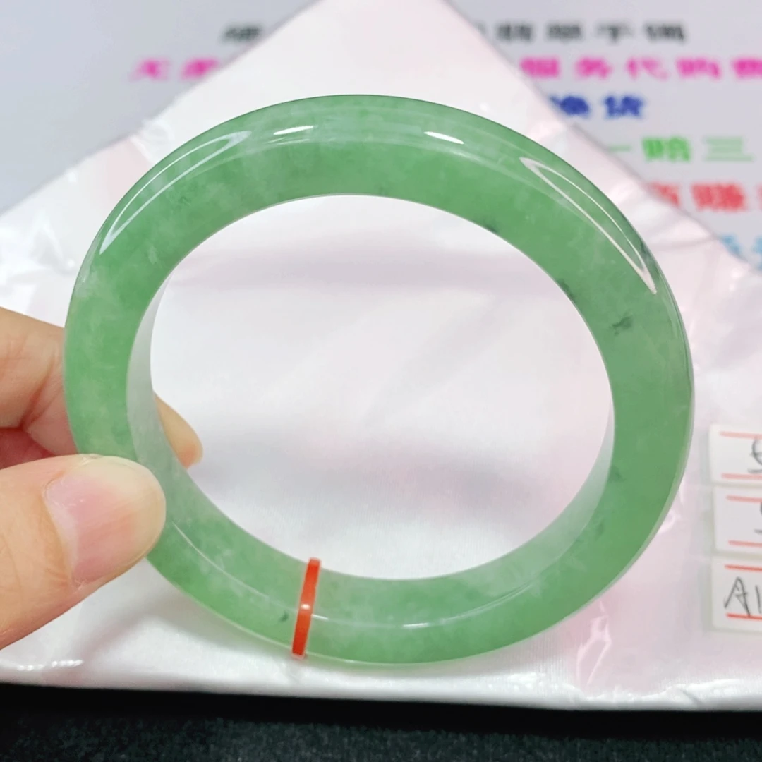 未镶嵌手镯翡翠丁*花58.6圈口正圈