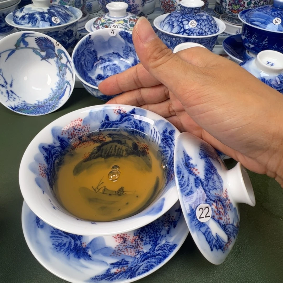 景德镇纯手工纯手绘茶具木木22