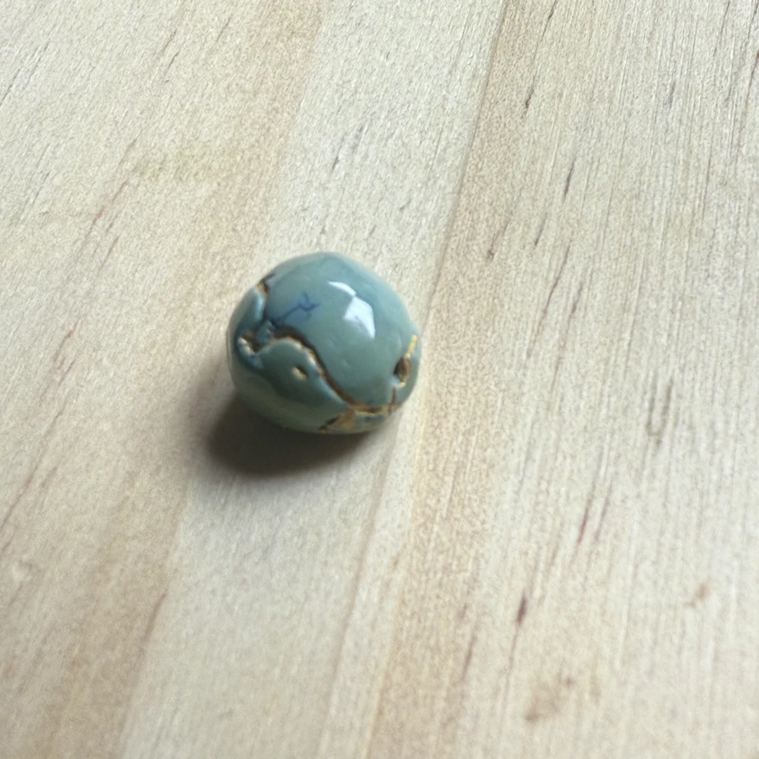 104原矿高瓷绿松石随型糖豆背云瓷度超高9.9×9.5×7.4mm保真正品