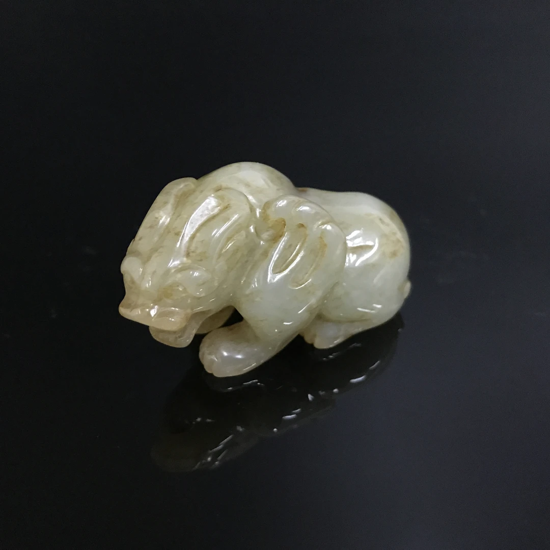 清代和田玉瑞兽/518523/收藏/传承/【友谊文物商店】