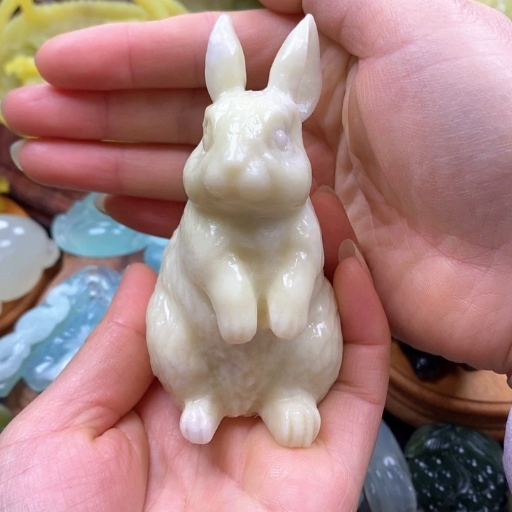 蛇纹石玉未镶嵌手把方解石