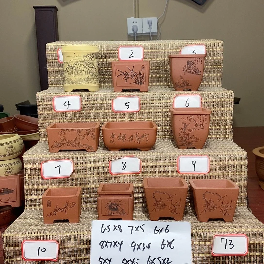 紫砂花盆我在等一