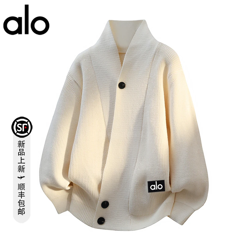 【官方奥特莱斯】道袍开衫毛衣外套男款秋冬季宽松慵懒老钱风针织衫