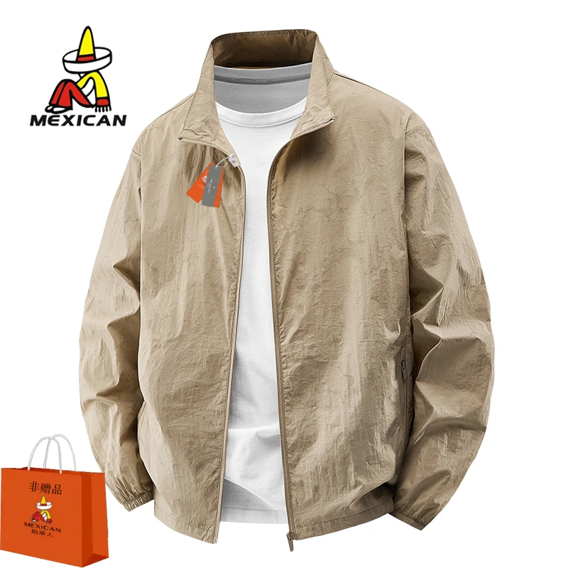 Mexican/稻草人防晒衣男士外套2025夏季薄款休闲防紫外线皮肤风衣