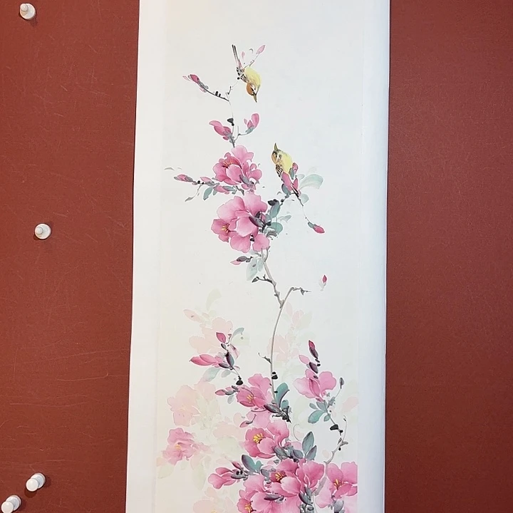 国画听兰老师花鸟