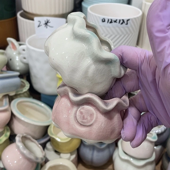 红陶陶瓷花盆满12米包邮