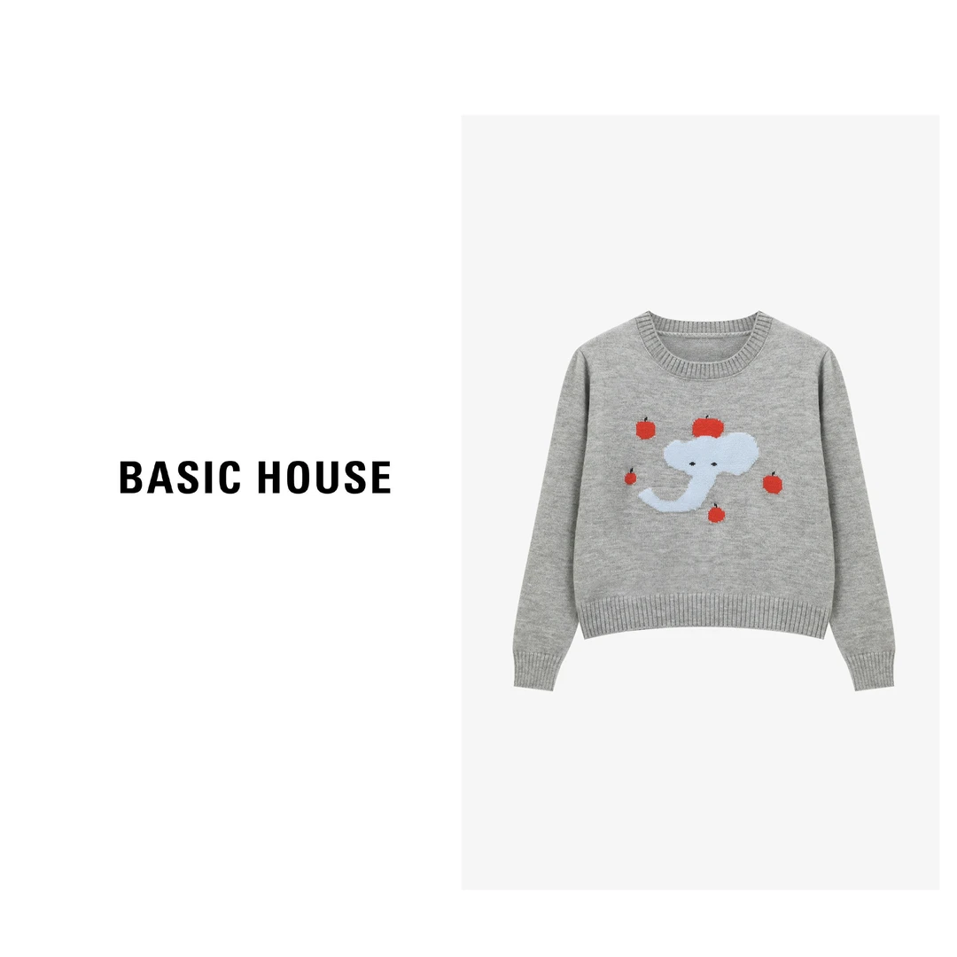 Basic House/百家好韩系慵懒风早秋出游服装女毛衣-B0625B5NMT2