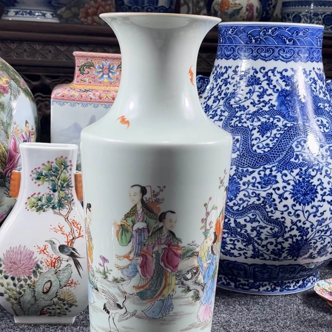 仿古手工手绘陶瓷摆件用****2