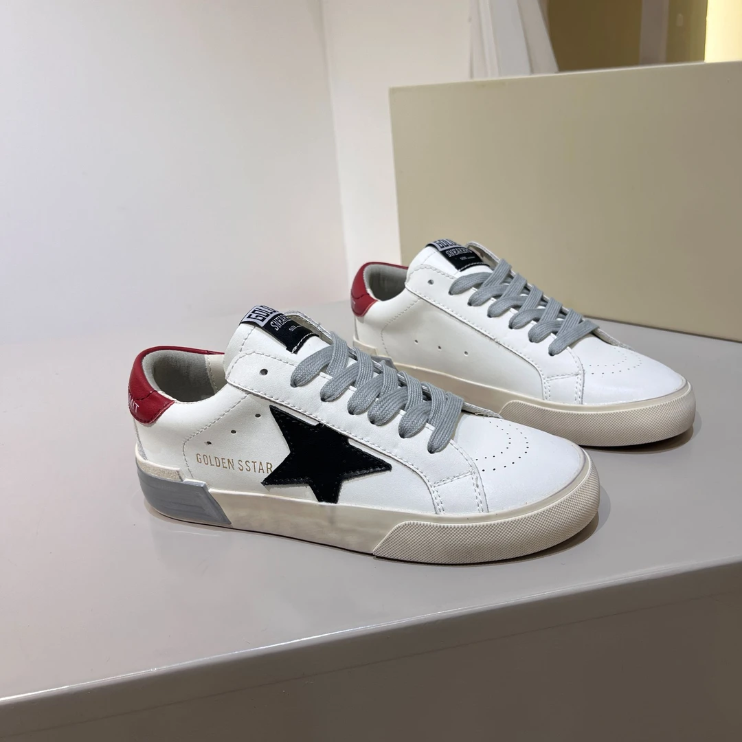 2025年春季新款星星小脏鞋白色时尚百搭平底低帮休闲女鞋