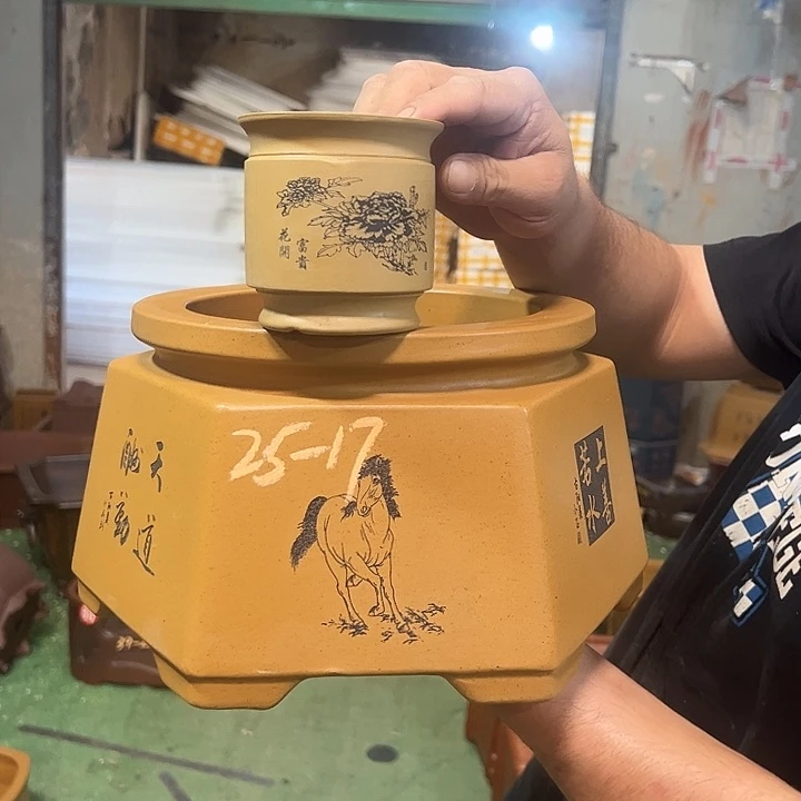 紫砂花盆紫砂花盆