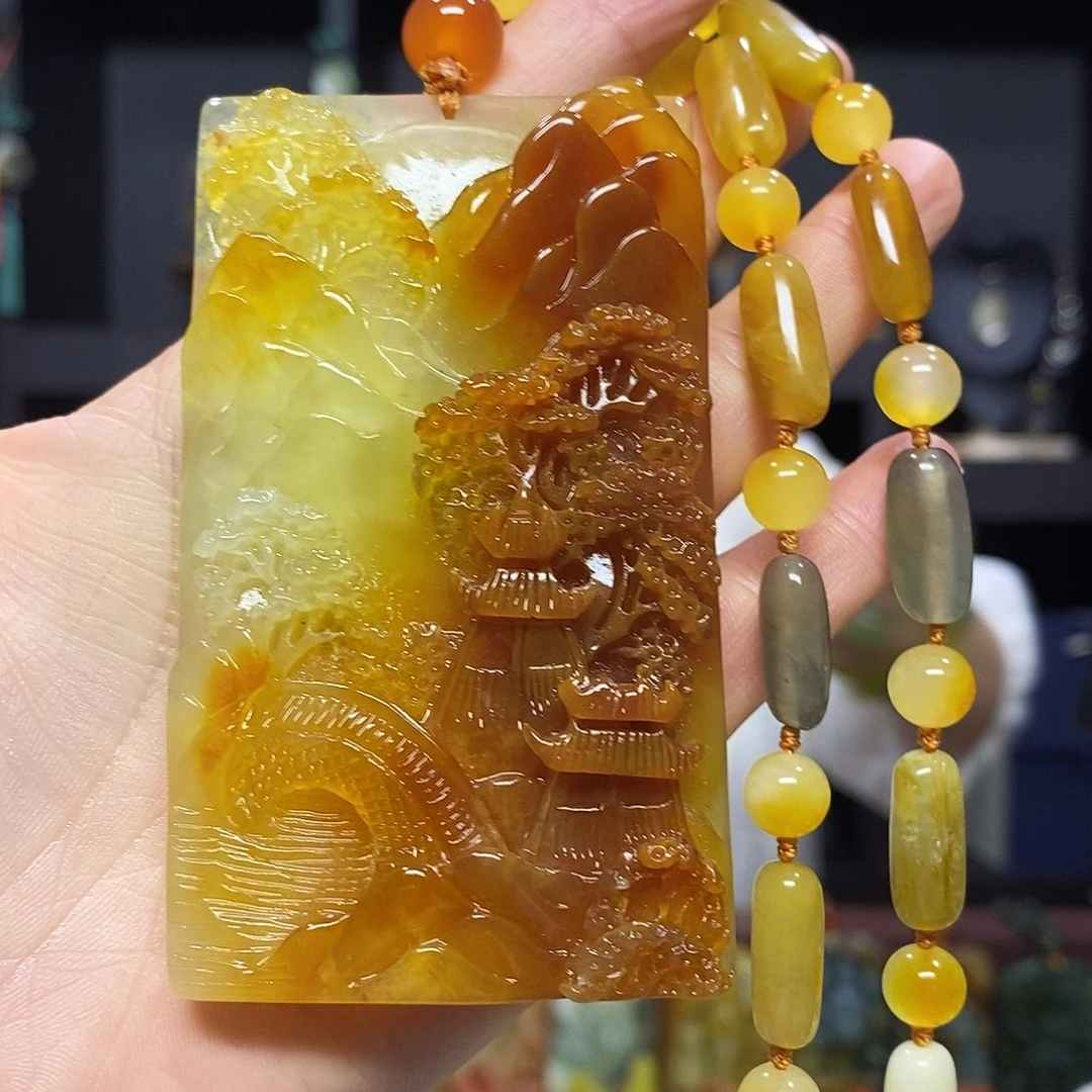 未镶嵌岫玉挂件吊坠