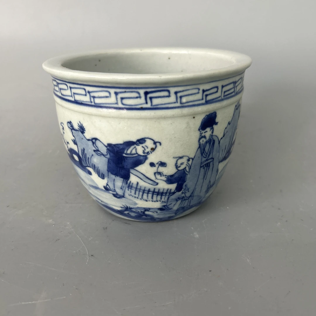 陶瓷 摆件 携琴访友