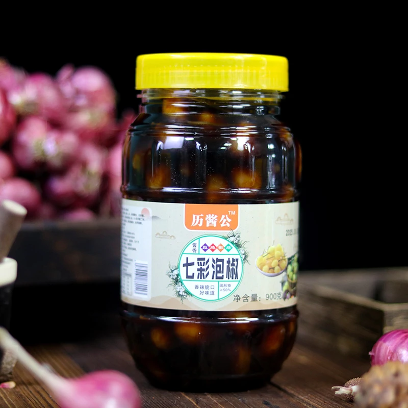 广西特产七彩泡椒香辣脆口酸甜爽口开盖即食下饭酱菜