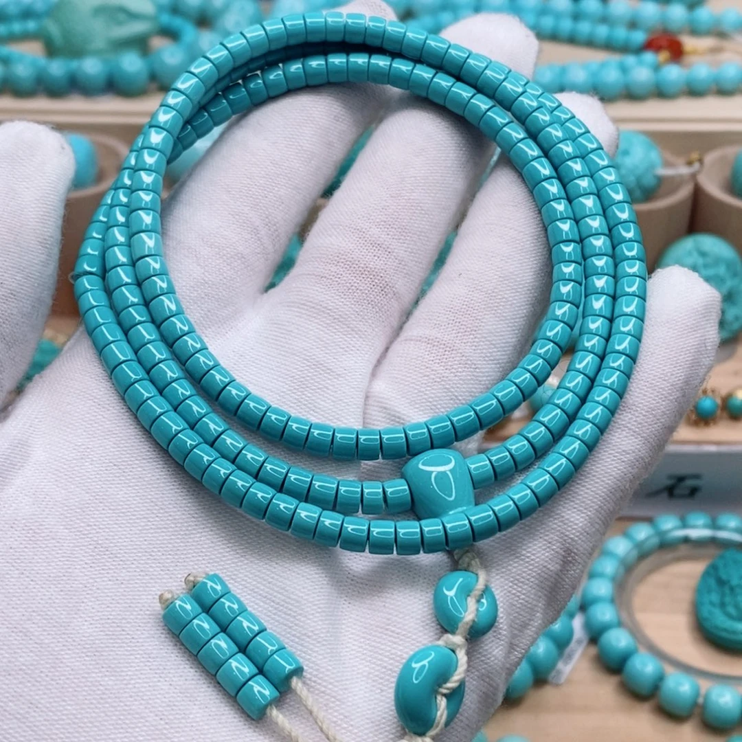 绿松石未镶嵌珠宝奇石4.5mm