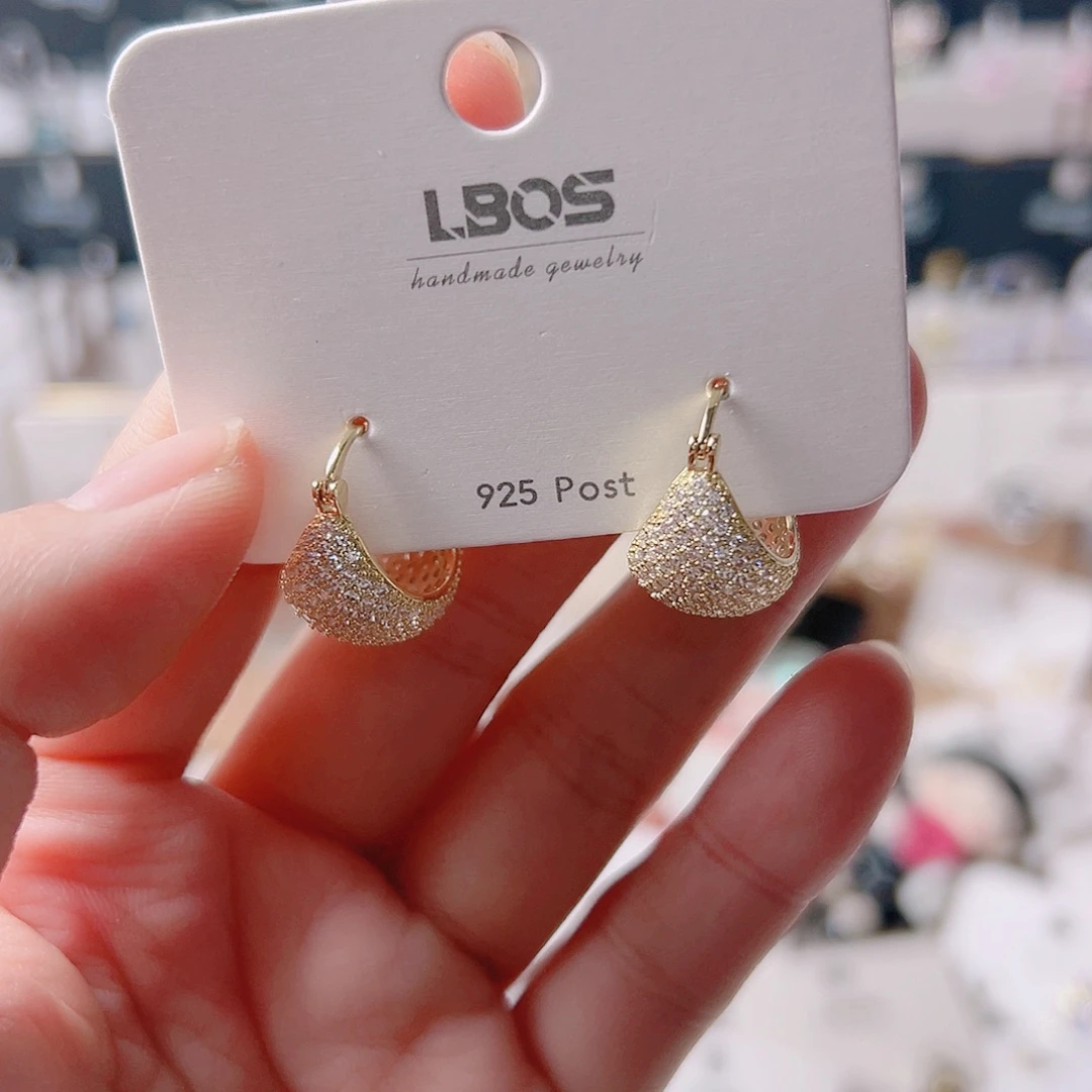 琉璃纯铜合金耳环的