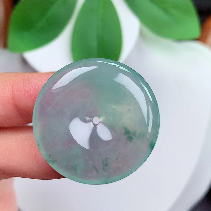 颈饰未镶嵌翡翠平安扣 29.5x5.3mm