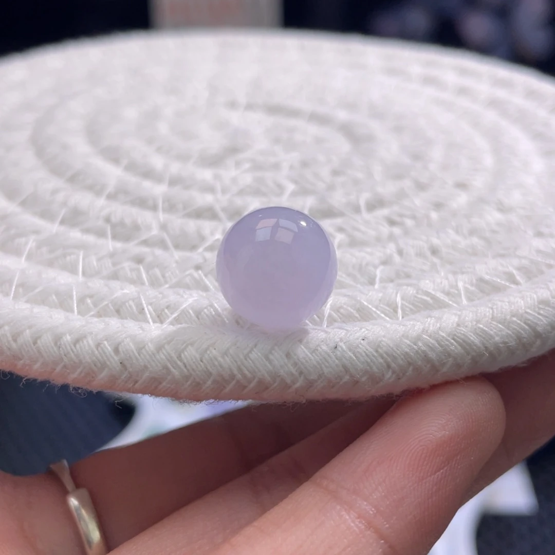 散珠翡翠特色冰粉紫圆珠卡12.3mm