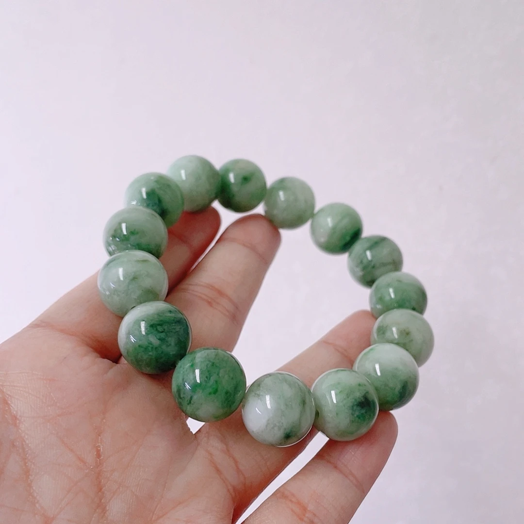 翡翠未镶嵌手链珠串