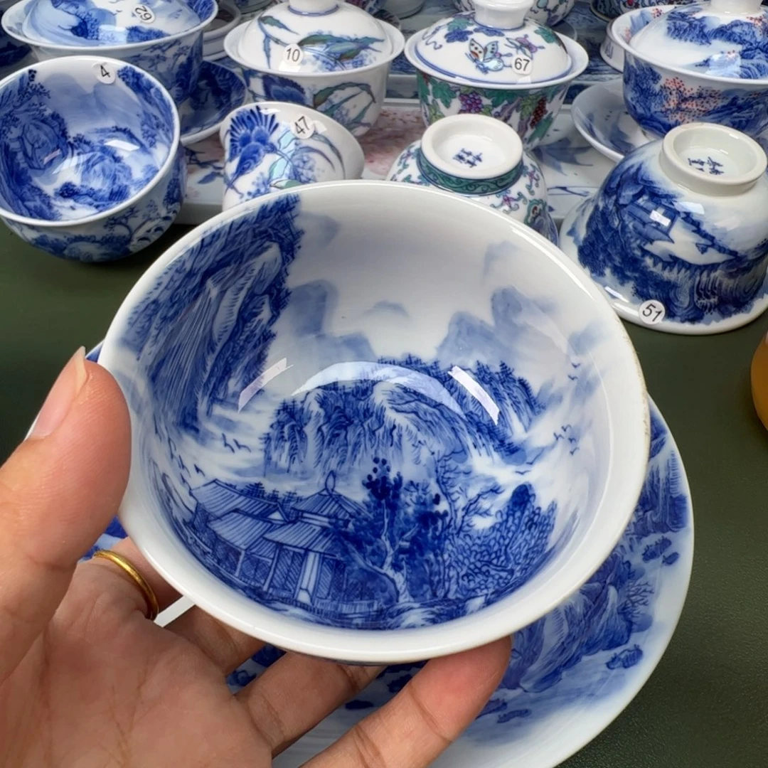 景德镇纯手工纯手绘茶具木木21