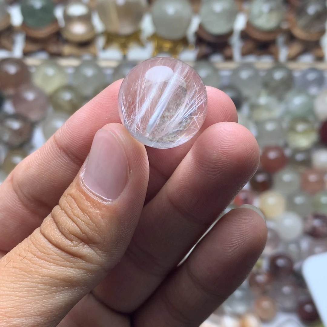 水晶珠宝半成品未镶嵌叫**加兔毛球