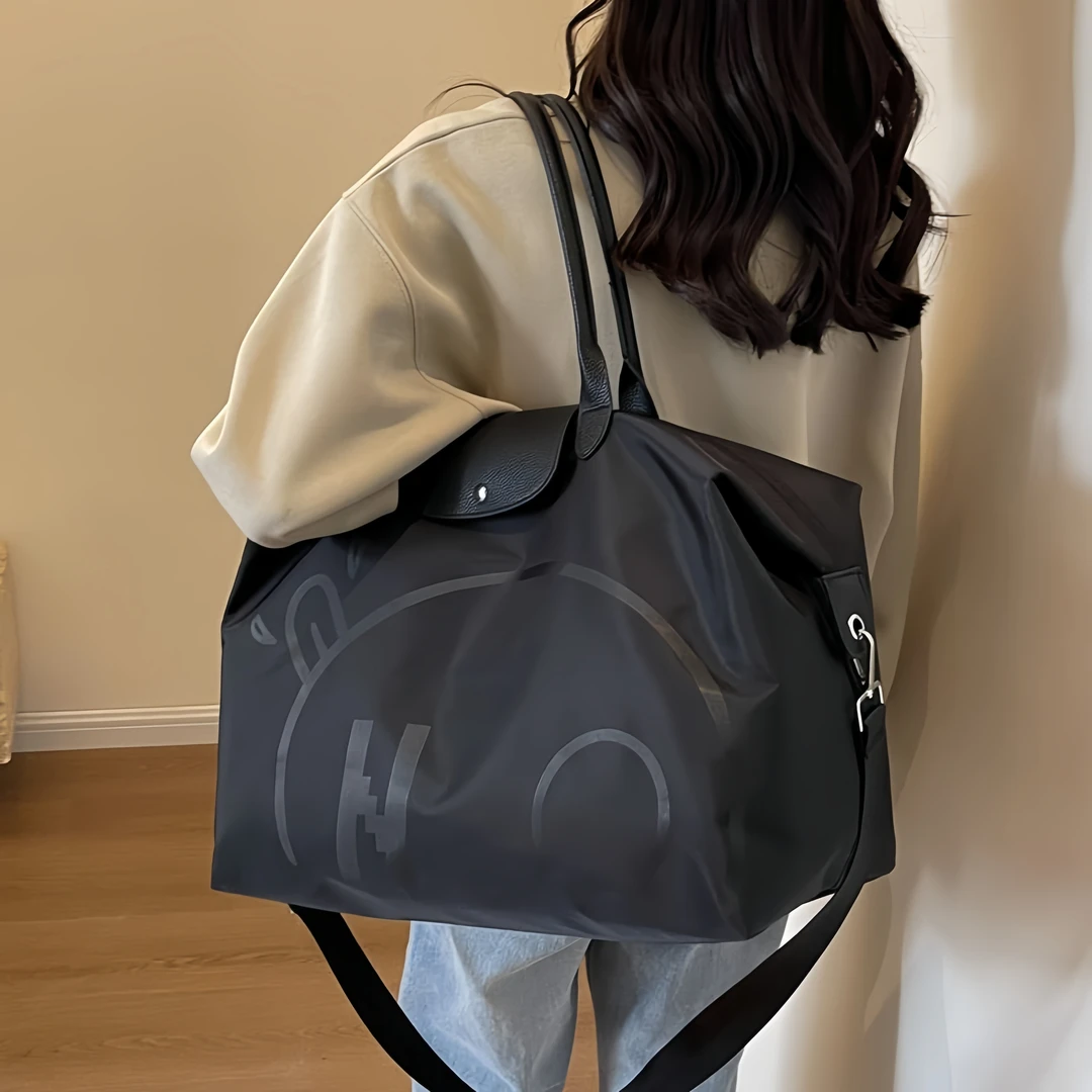 探屿大容量轻便防泼水女2024新款百搭单肩包旅行包出行健身斜挎包