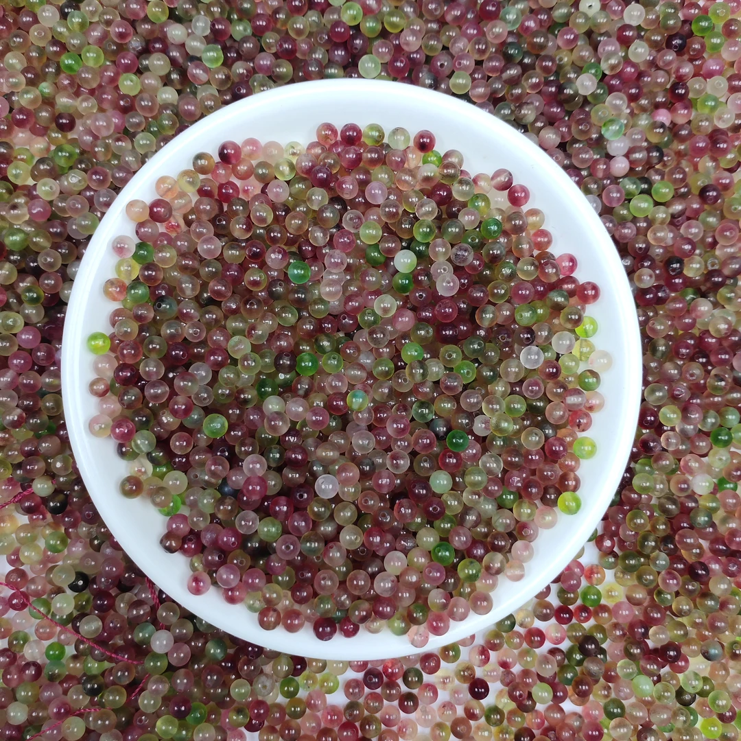 散珠W3052西瓜碧玺4MM*100颗