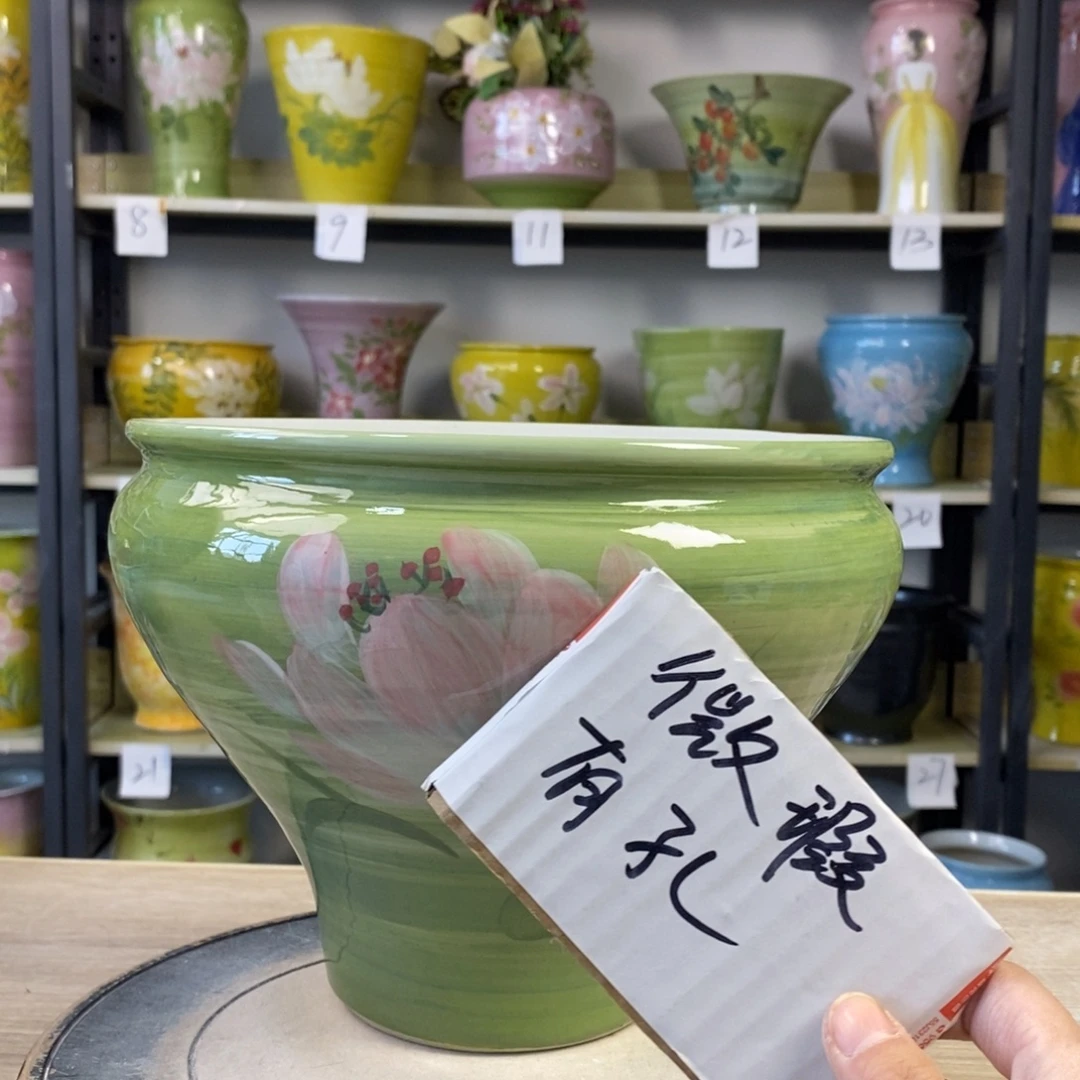 景德镇手工手绘陶瓷花盆