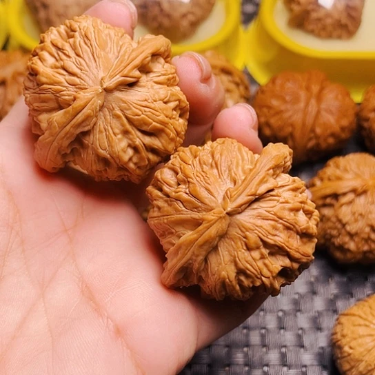 ?***?文玩核桃白狮子一对