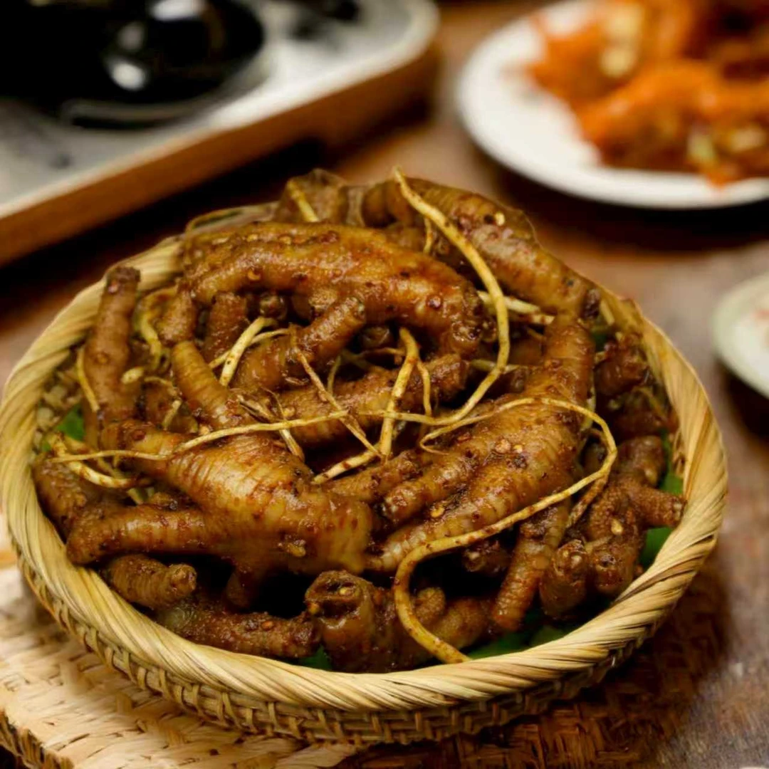 【麻辣鸡爪】云南德宏麻辣鸡爪苤菜根解馋爽口零食小吃
