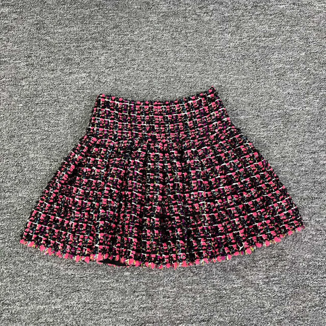 95新 Chanel/香奈儿 编织格子半裙/34码/编码00099